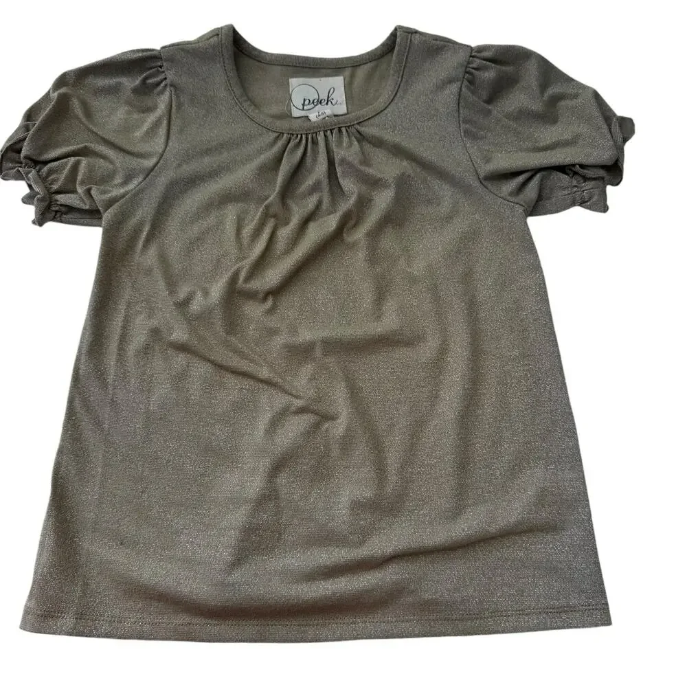 Peek short sleeve tee gold sparkle 4/5